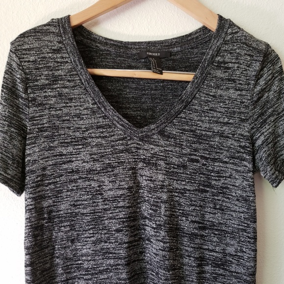 V neck tee t shirt gray s forever 21 - Picture 4 of 5